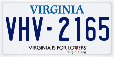 VA license plate VHV2165