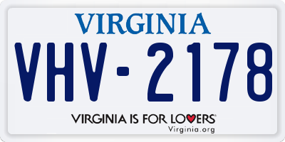 VA license plate VHV2178