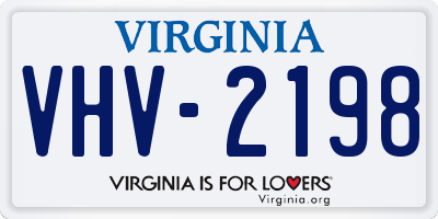 VA license plate VHV2198