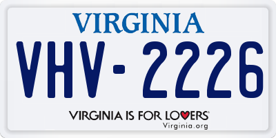 VA license plate VHV2226