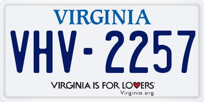 VA license plate VHV2257