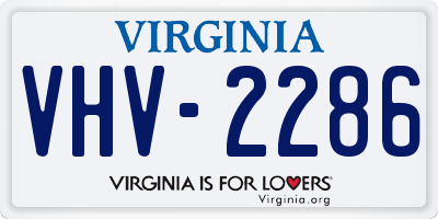 VA license plate VHV2286