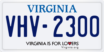 VA license plate VHV2300