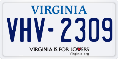 VA license plate VHV2309