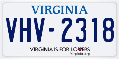 VA license plate VHV2318