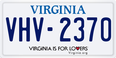 VA license plate VHV2370