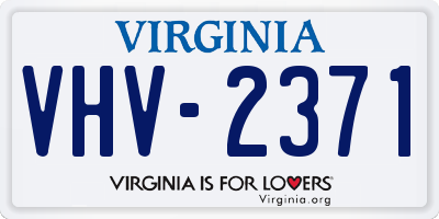 VA license plate VHV2371