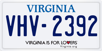 VA license plate VHV2392
