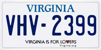 VA license plate VHV2399