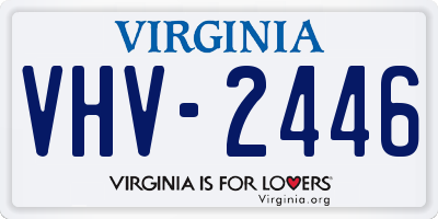 VA license plate VHV2446