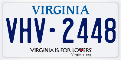 VA license plate VHV2448