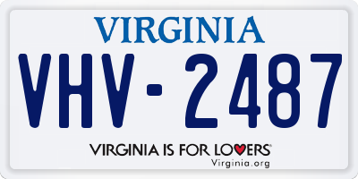 VA license plate VHV2487