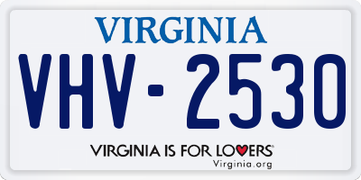 VA license plate VHV2530