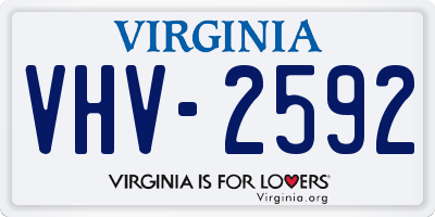 VA license plate VHV2592