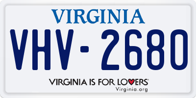 VA license plate VHV2680