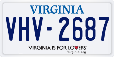 VA license plate VHV2687