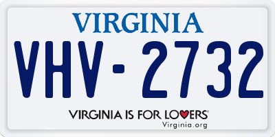 VA license plate VHV2732