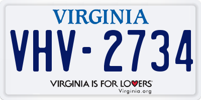 VA license plate VHV2734