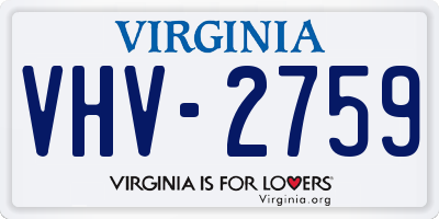 VA license plate VHV2759