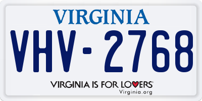 VA license plate VHV2768