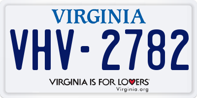 VA license plate VHV2782
