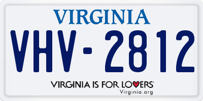 VA license plate VHV2812