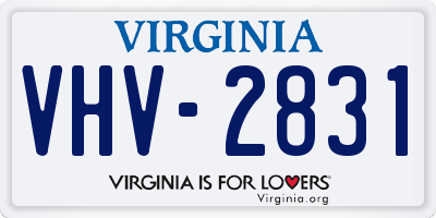 VA license plate VHV2831