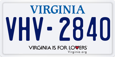 VA license plate VHV2840