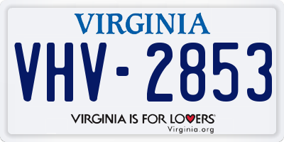 VA license plate VHV2853