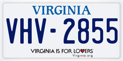 VA license plate VHV2855