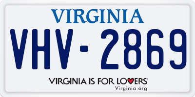 VA license plate VHV2869