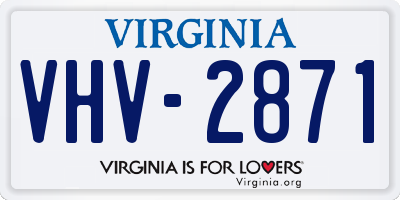 VA license plate VHV2871