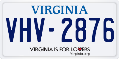 VA license plate VHV2876