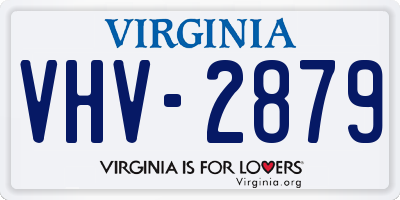 VA license plate VHV2879