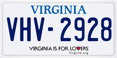 VA license plate VHV2928