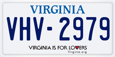 VA license plate VHV2979