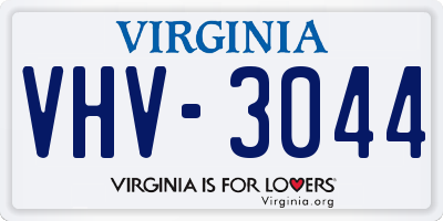 VA license plate VHV3044