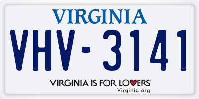 VA license plate VHV3141