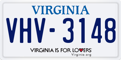 VA license plate VHV3148