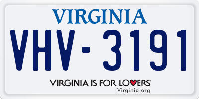 VA license plate VHV3191