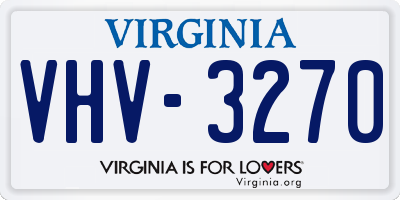 VA license plate VHV3270