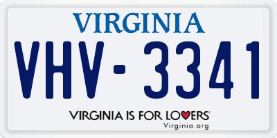 VA license plate VHV3341