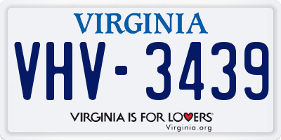 VA license plate VHV3439