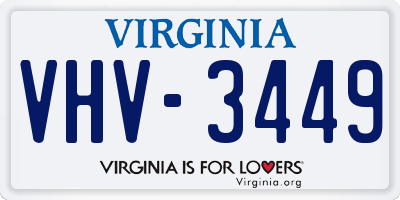 VA license plate VHV3449