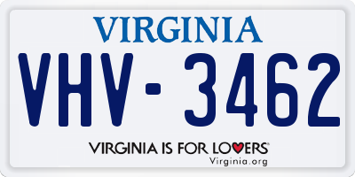 VA license plate VHV3462