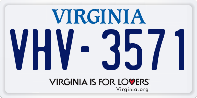 VA license plate VHV3571