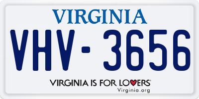 VA license plate VHV3656