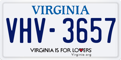 VA license plate VHV3657