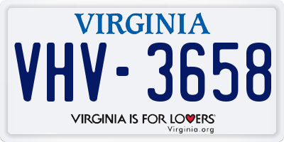 VA license plate VHV3658