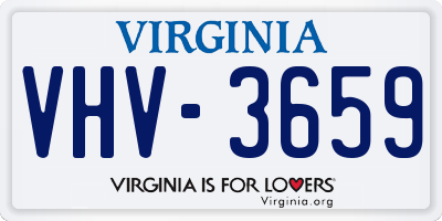 VA license plate VHV3659